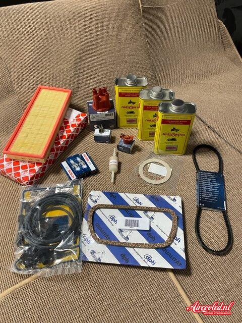 Complete motor grote beurt kit Type 1 motor 1200 cc 8.1975 en later, 1300/1600 cc 8.1971 en later 177mm poelie