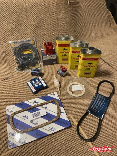 Complete motor grote beurt kit Type 1 motor 1200 cc -1300 vanaf 1959 met 177mm poelie